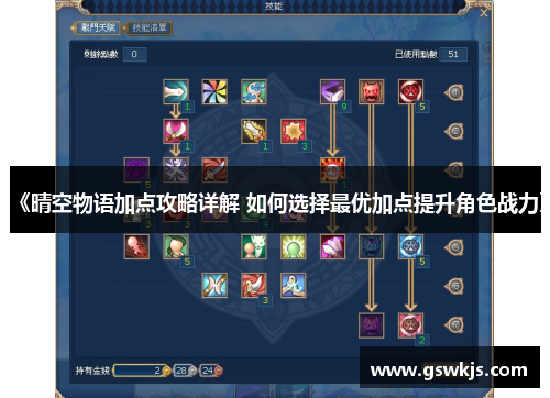 《晴空物语加点攻略详解 如何选择最优加点提升角色战力》